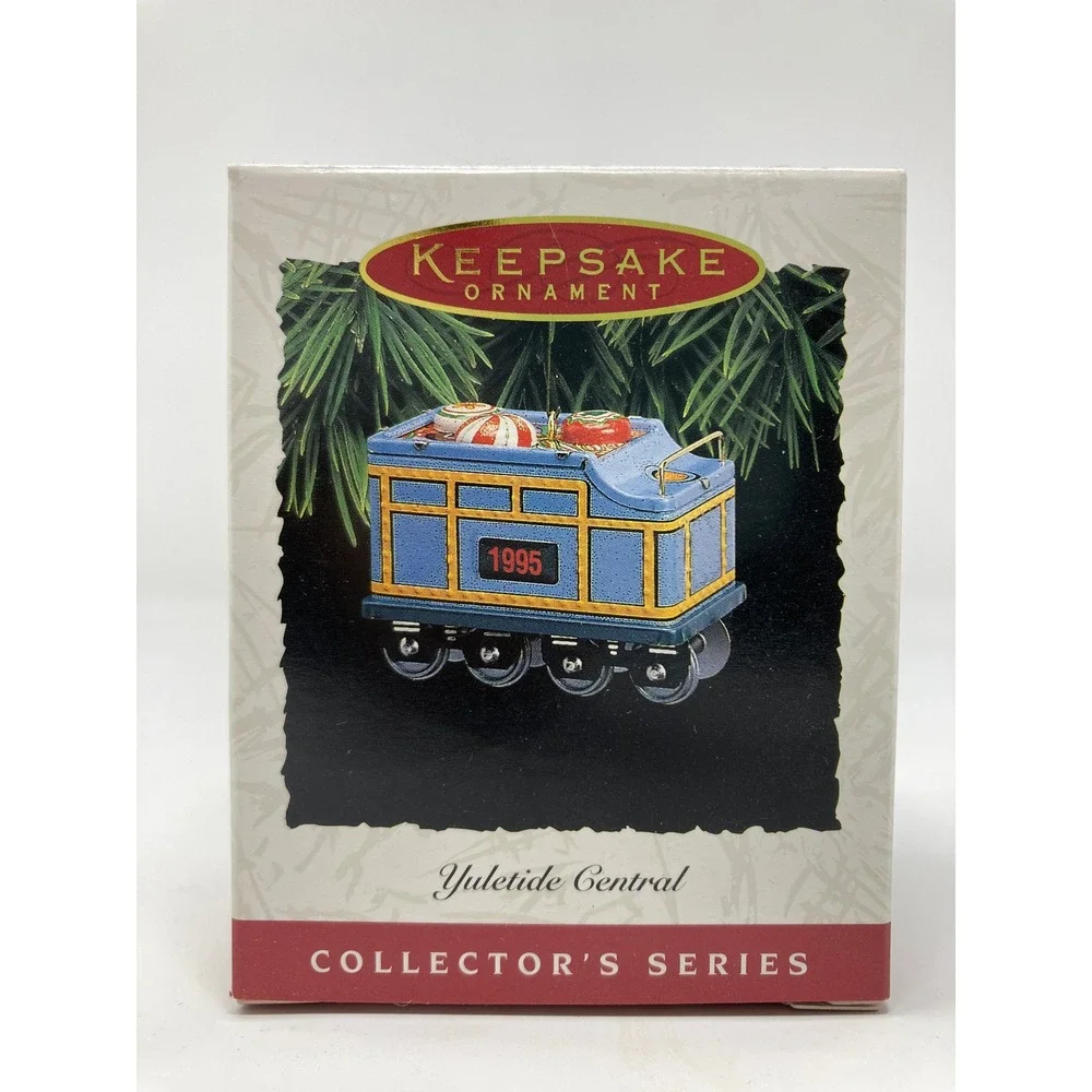 Hallmark Yuletide Central #2 Tender 1995 Pressed Tin Train Ornament QX5079 NIB
